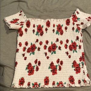 off the shoulder crop top